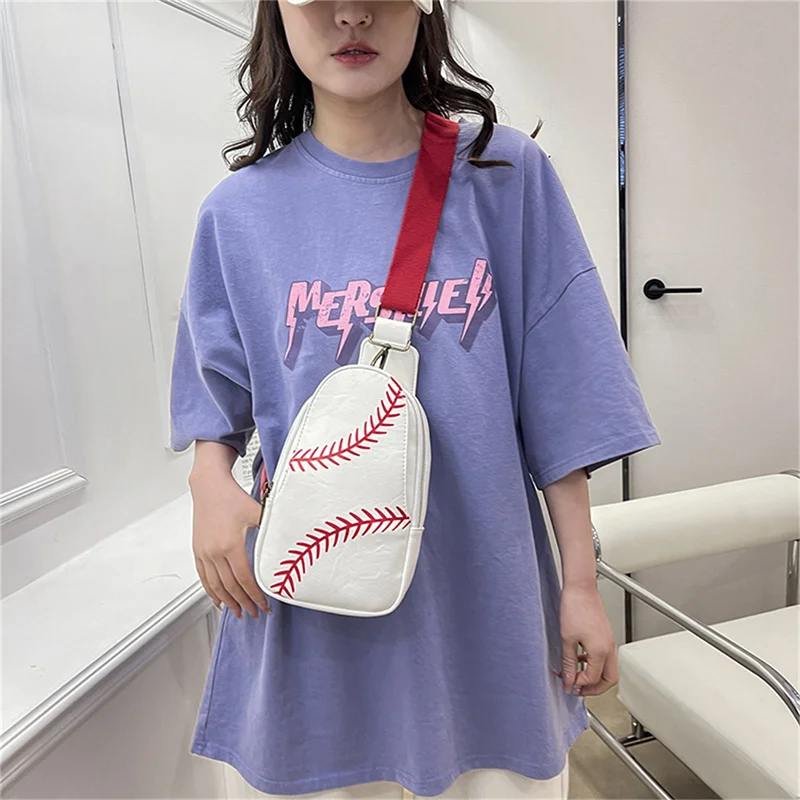 Women Bag Chest Bag Summer Creative Style Shoulder Wear Resistant Messenger Bag PU Leather Crossbody Bag Sling Bags for Woman