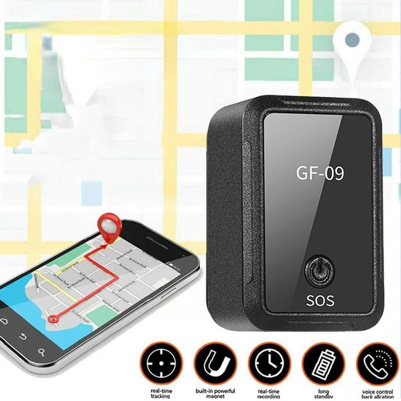 mini gps tracker carro l ocator rastreamento em tempo real localizacao gravacao de voz dispositivo posicionador anti perdido para crianca pet cao gf09 01