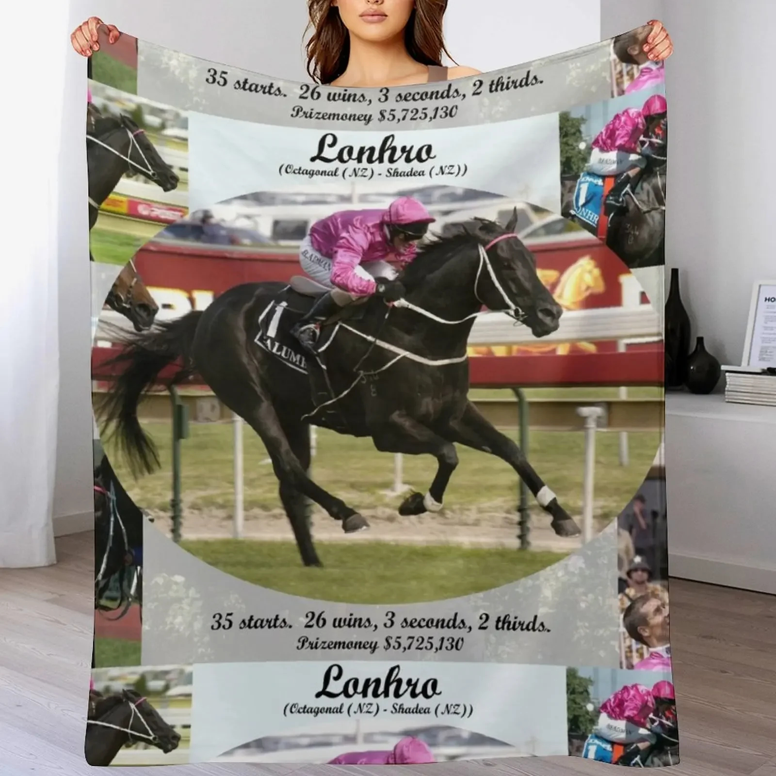 Lonhro career tribute Throw Blanket Soft Plaid Retros Blankets