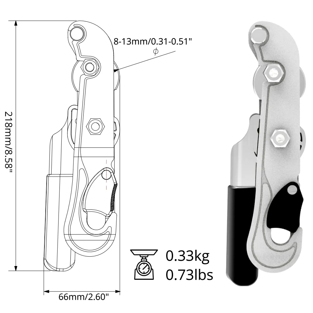 Imagem -04 - Escalada Descida Dispositivo Handle-control Downhill Descender Limpeza de Parede Rapel Freio Esporte ao ar Livre Profissional