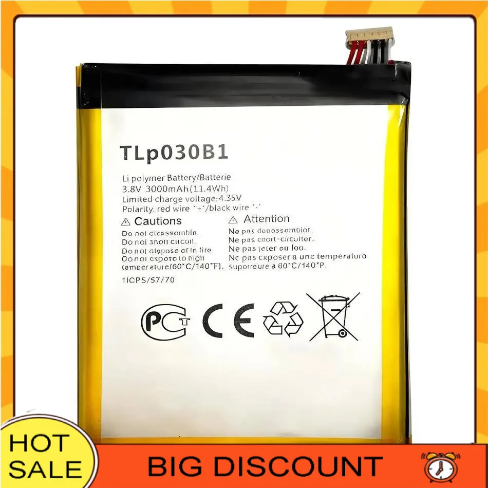 

For Alcatel One Touch Pop S7 OT 7045 7045Y Tlp030b2 Tlp030b1 Long Lasting Durable 3000Mah Mobile Phone Battery