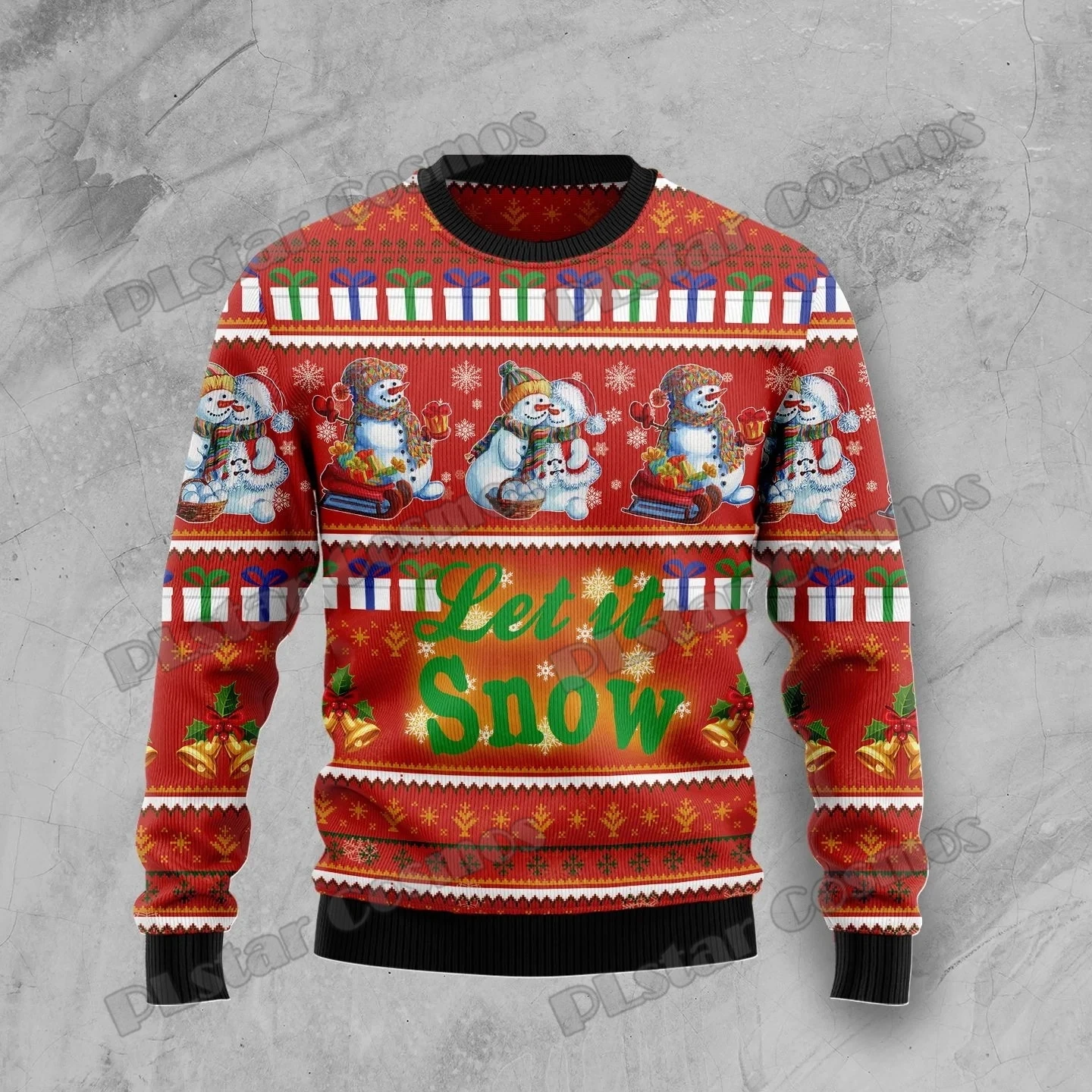 PLstar Cosmos Skull The Creeps Halloween 3D Printed Mens Ugly Christmas Sweater Winter Unisex Casual Knit Pullover Sweater ZZM31