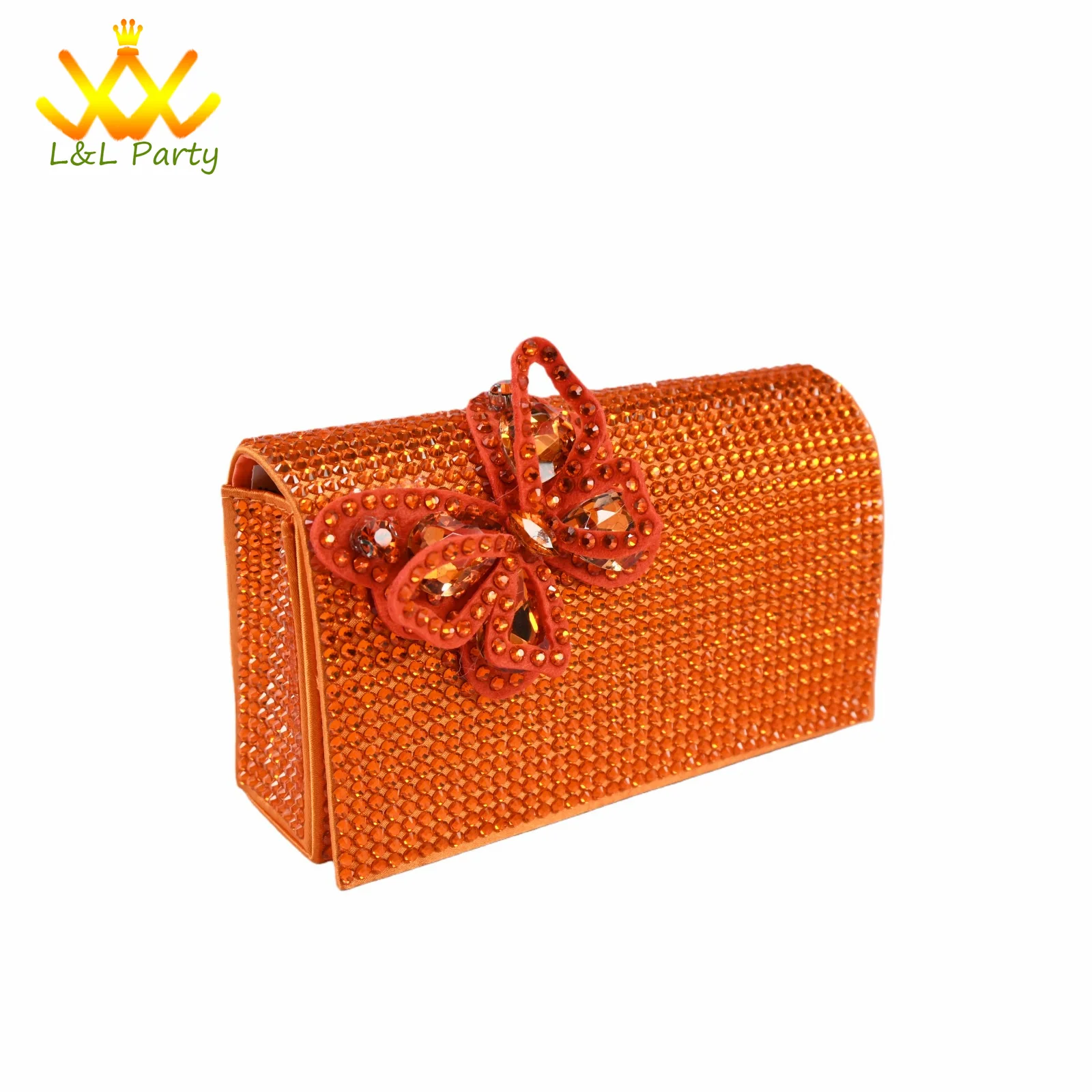 Comfortable Heels New Arrivals African Women Shoes and Bag Set in Orange Color High Quality New Coming for Wedding view 5