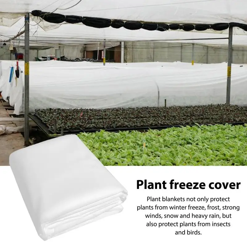 Frost Blanket Thickened Anti Freeze Cover Lightweight Large Area Coverage Protection Cover For Yard Garden Plants Cold Weather