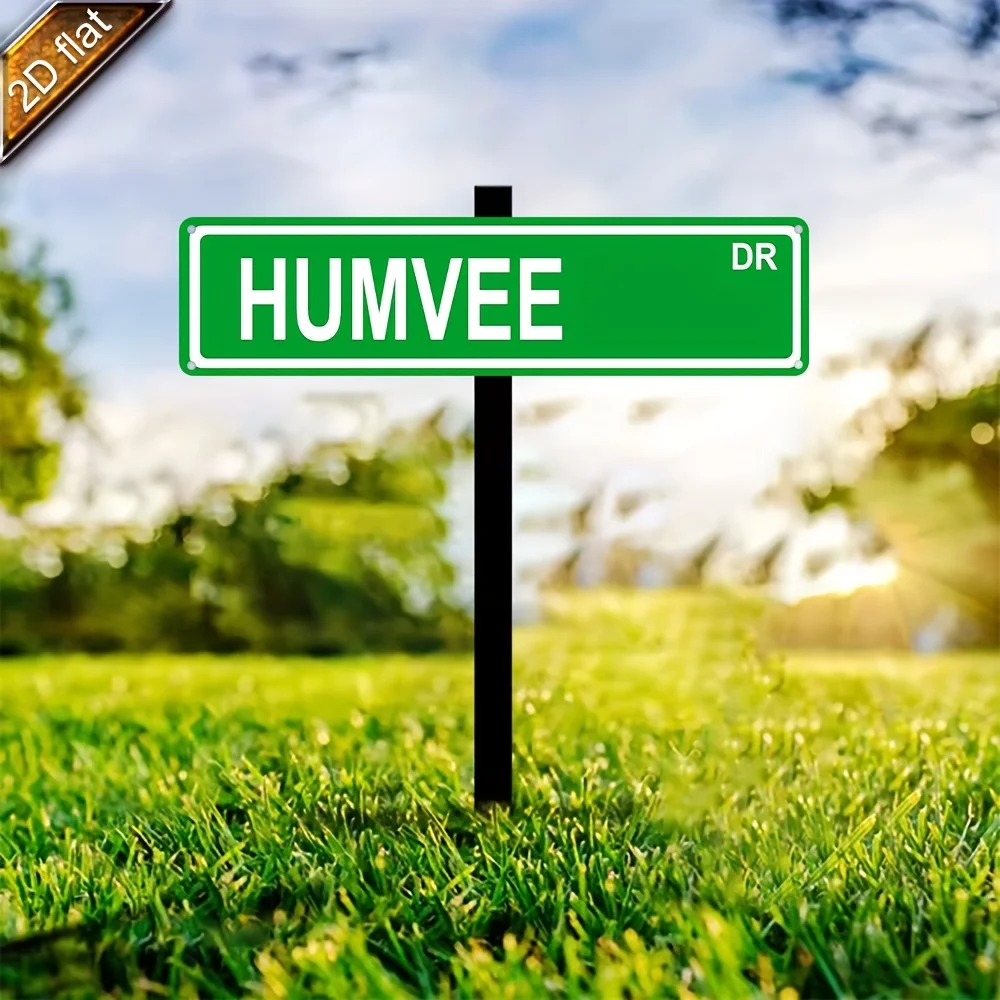 2D Flat, 1pc Vintage Green/White Aluminum Metal Wall Sign - Retro -Style Sign with 