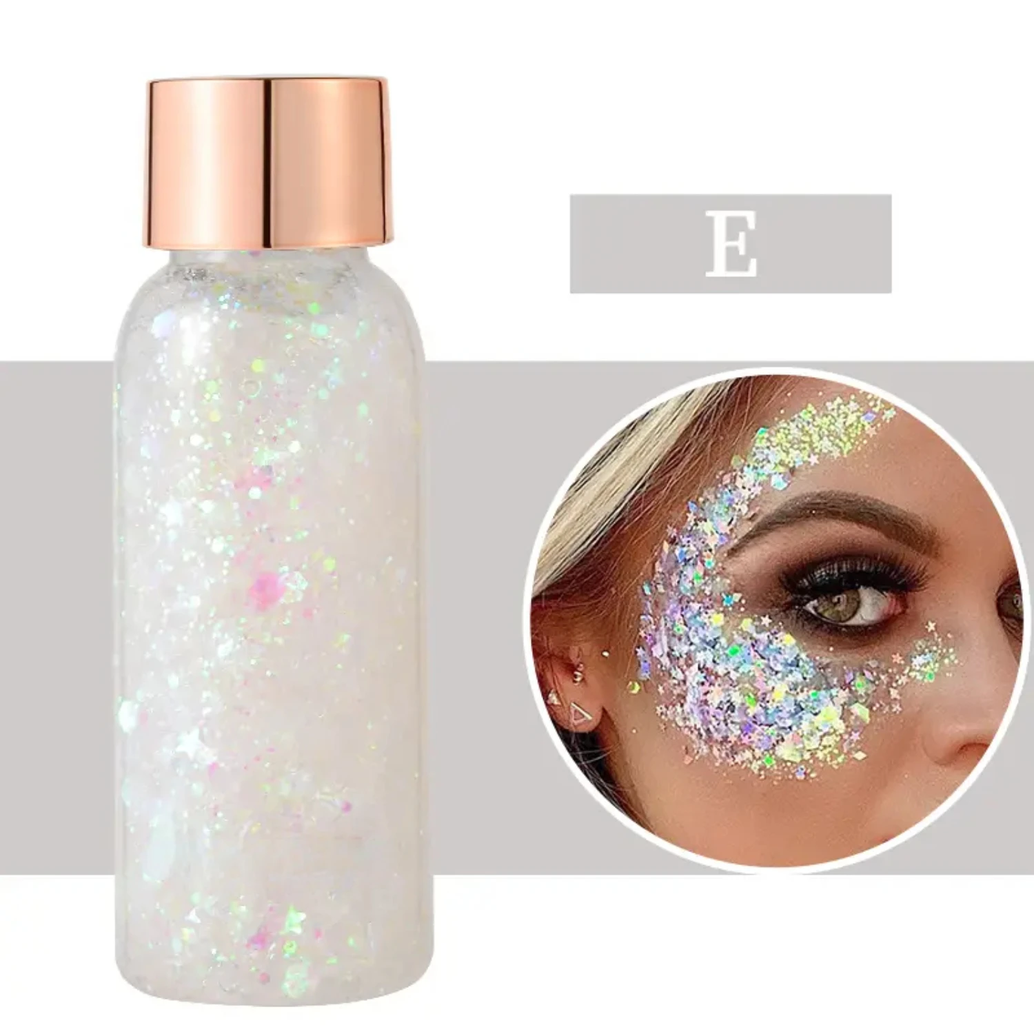 Long Lasting Mermaid Glitter Body Gel Set for Skin and Face - Shimmering Sequins Cream for Eyeshadow, Lip, Nail, and Hair Painti