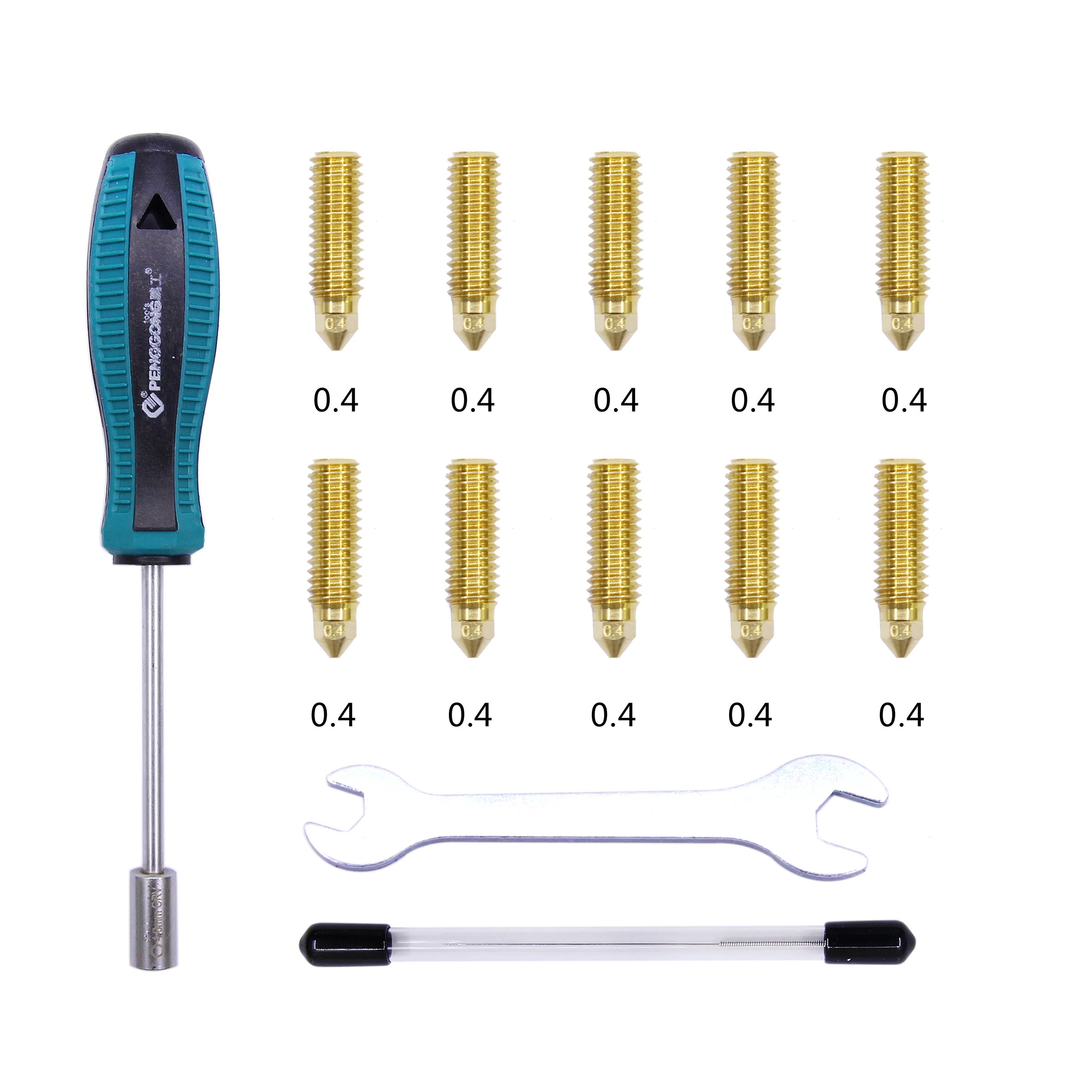 

ARTILLERY3d принтер, 10 шт., комплект латунных насадок 0,4 мм, серия Sidewinder X3/X4, подходит
