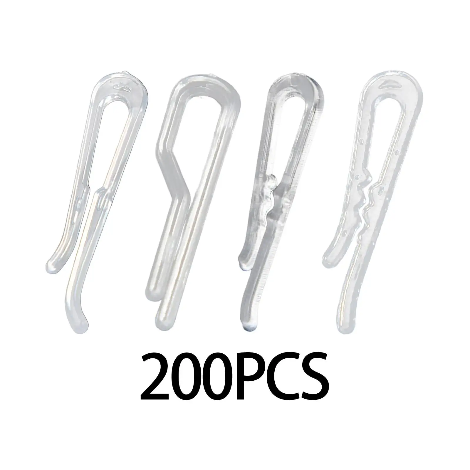 200 Pieces Transparent Alligator Clip Fixed Clip Clothes Pegs Clothes Pins Shirt Clips for Stockings Garment Sock Coat Bra