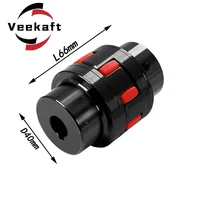 Veekaft 1 pieza XL1 D40L66 8/10/12/14/16/18/20/24mm GR19 CNC Motor husillo de bolas mandíbula araña ciruela acoplador de eje de acero acoplamiento Flexible