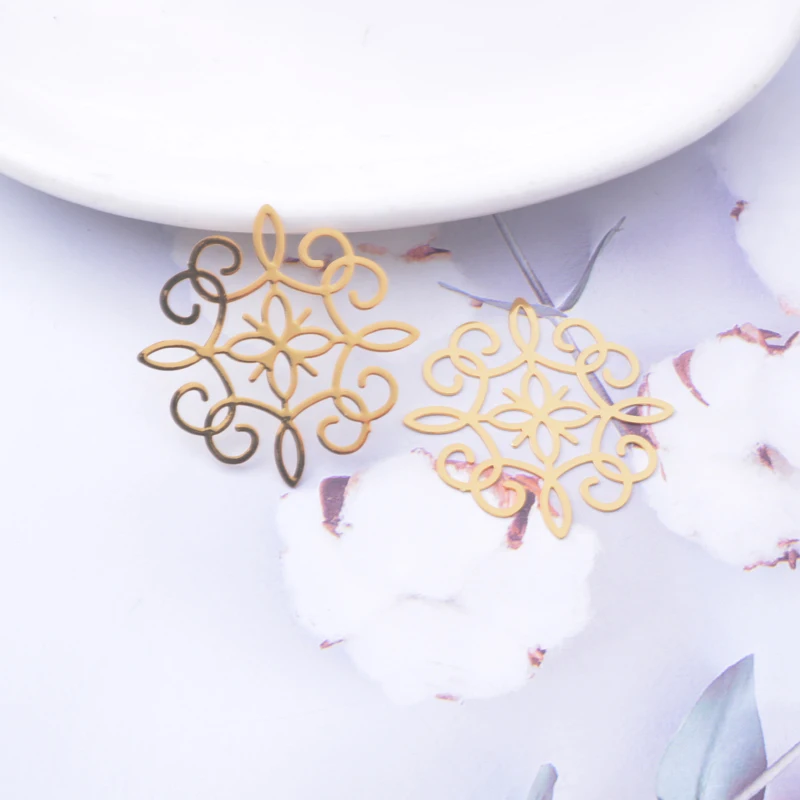 30 Stück/lot Ab7462 Messing-Blumenanhänger – Detail 5