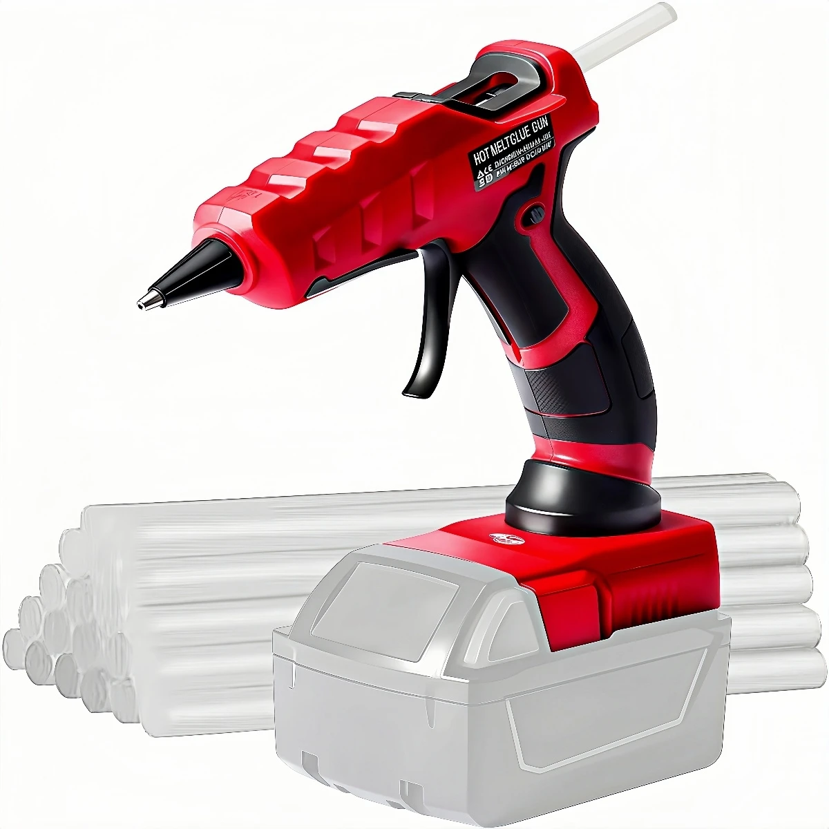 

No Battery 50W Cordless Hot Melt Glue Gun W/ 30pcs 7mm Glue Sticks Home DIY & Arts & Crafts Repair Tool For Milwaukee 18V