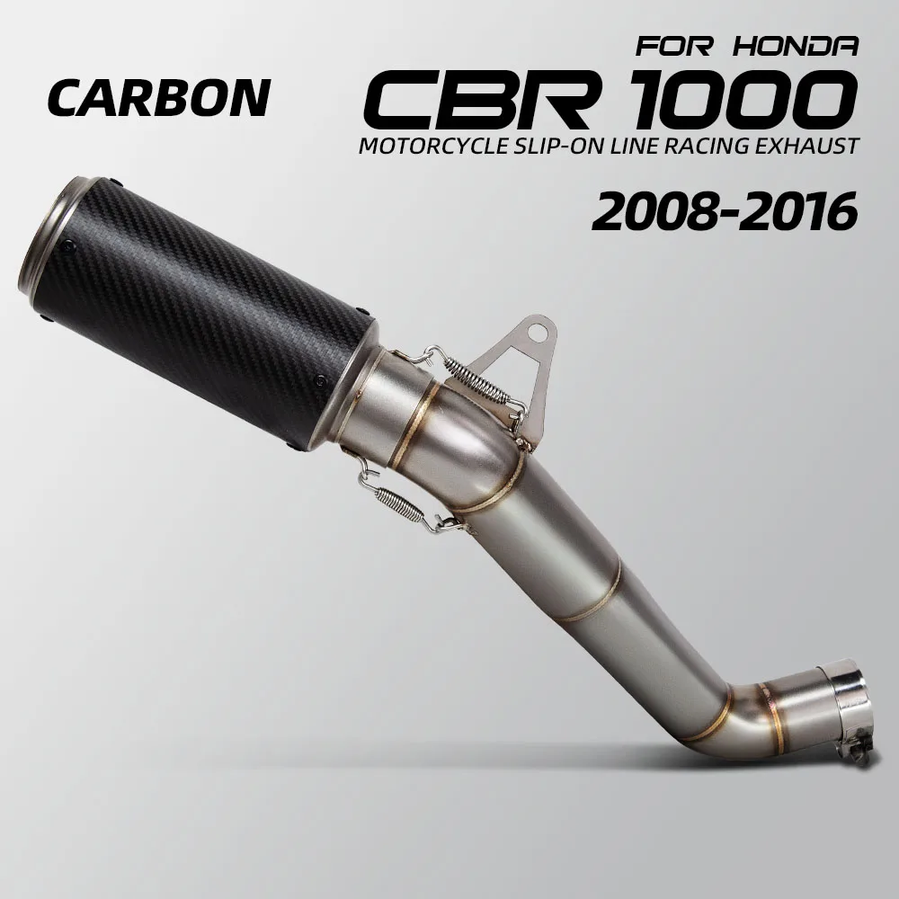 

Для CBR1000 RR CBR1000RR 2008-2016 мотоциклетная выхлопная труба без шнуровки, спортивная гоночная переходная труба среднего звена с глушителем