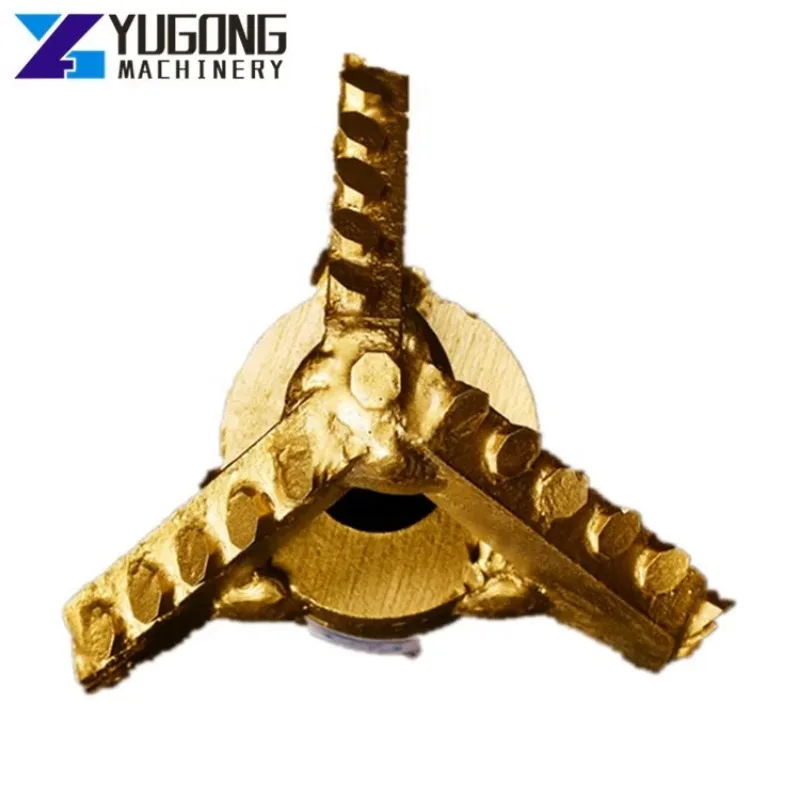 PDC Water Well Drill Bit 130mm 150mm 220mm Three Wings Alloy Drill Bits for Complex Formation