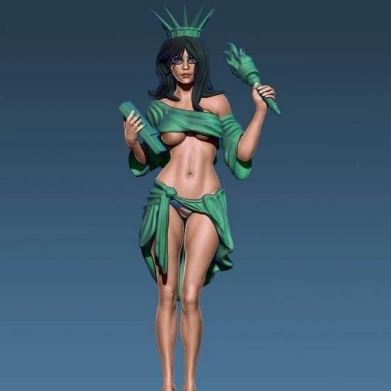 

Resin Figure Statue of Liberty 1/24 Scale 85mm Total Height Assemble Miniatures Model Kit Unassembled Unpainted Diorama Toys