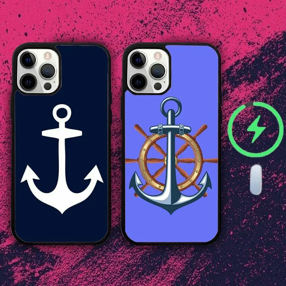 

Anchor Boat Ship Wheel Phone Case For iPhone 16e,16,15,14,13,12,11,Plus,Pro,Max,Mini Magsafe Magnetic Wireless Charging