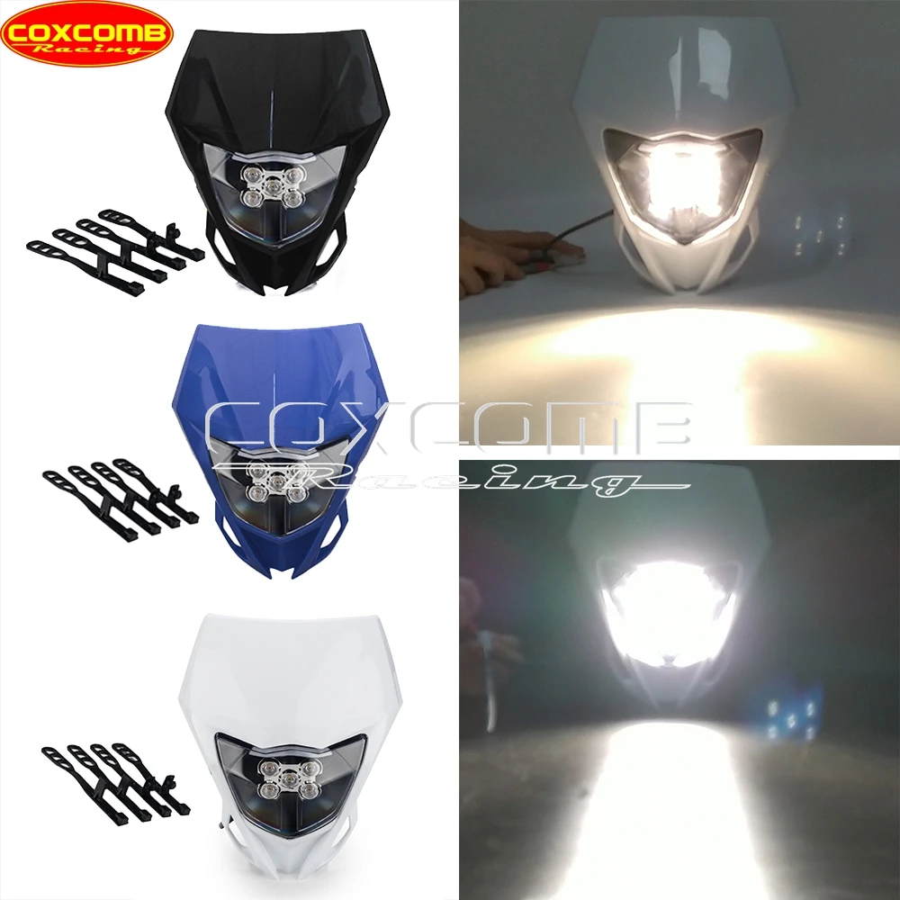 Enduro Headlight LED Bulb Dual Sport MX Dirt Bike Lighting For Yamaha WR250R WR250F WR250X WR450 WR125 WR400 WR426 WR500 WR450F