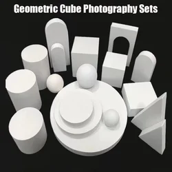 3D Geometric Cube Photography Prop Cylinder Square Sets For Ornaments Jewelry  Cosmetics Shooting Photography Background Props