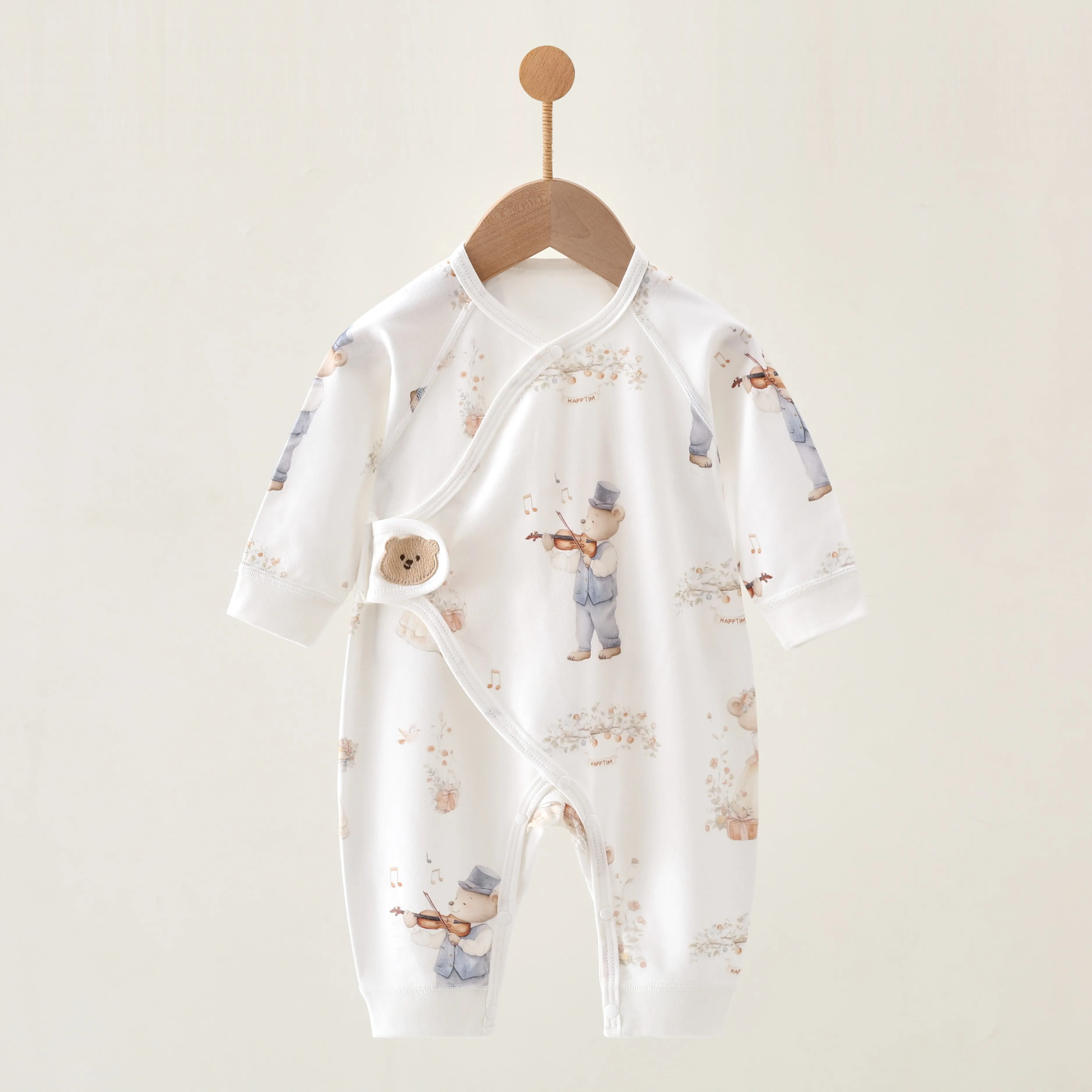 

Хлопковое боди с милым рисунком для новорожденных — подходит для мальчиков и девочек, мягкие длинные рукава, всесезонная одежда, идеально подходит для активного отдыха