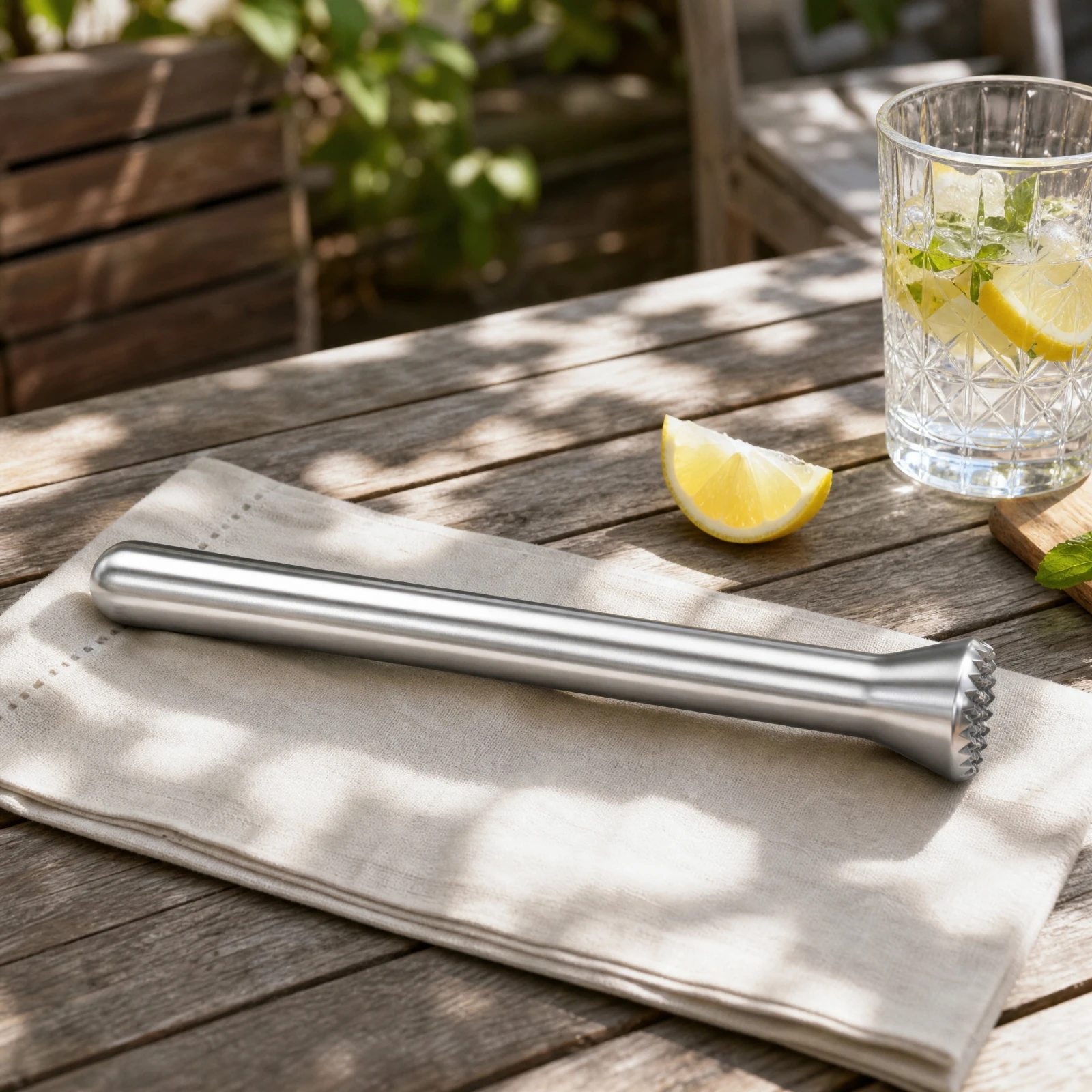 Stainless Steel Muddler Long-Lasting Muddler with Textured Head Fruit Muddling Tool Rust Resistant Bartender Accessory Versatile