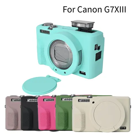 G7X3 G7X2 Soft Rubber Silicone Case Cover For Canon Powershot G7XII G7X II G7X Mark 2 G7X Mark III G7XIII With Lens Protector