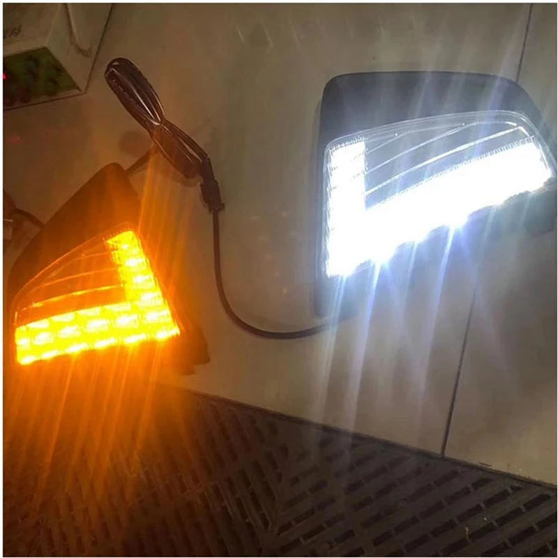 Car LED Daytime Running Light Fog DRL With Yellow Turning Signal Lamp For Hyundai Creta IX25 2014-2016 00401GC001