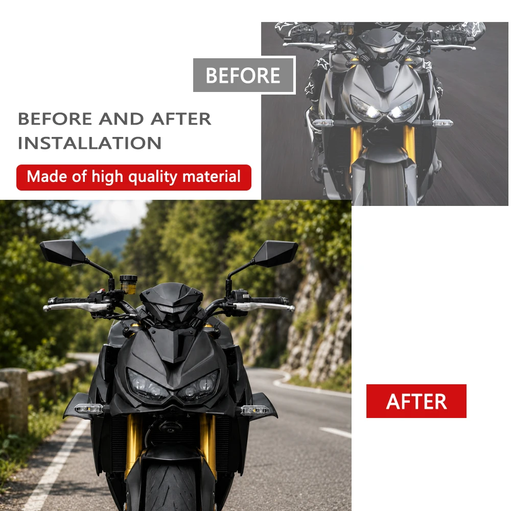 For Kawasaki Z1100SE Z1100 Z 1100 SE 2026- Areo ABS Fin Shell Lower Wind Wing New Motorcycles Front Spoiler Winglet Accessories