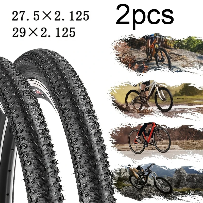 

2pc 27.5/29Inch Bicycle Tire 27.5/29x2.125inch Wear-resistant MTB Bike Tyres Anti-Slip Cycling Parts for Mountain Bike XC Trail