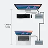 Cat5e/6 케이블, HDMI USB KVM 이더넷 확장기, 송신기 리시버 키트, 지지대 마우스 키보드, 4K, 30Hz, 120M 3
