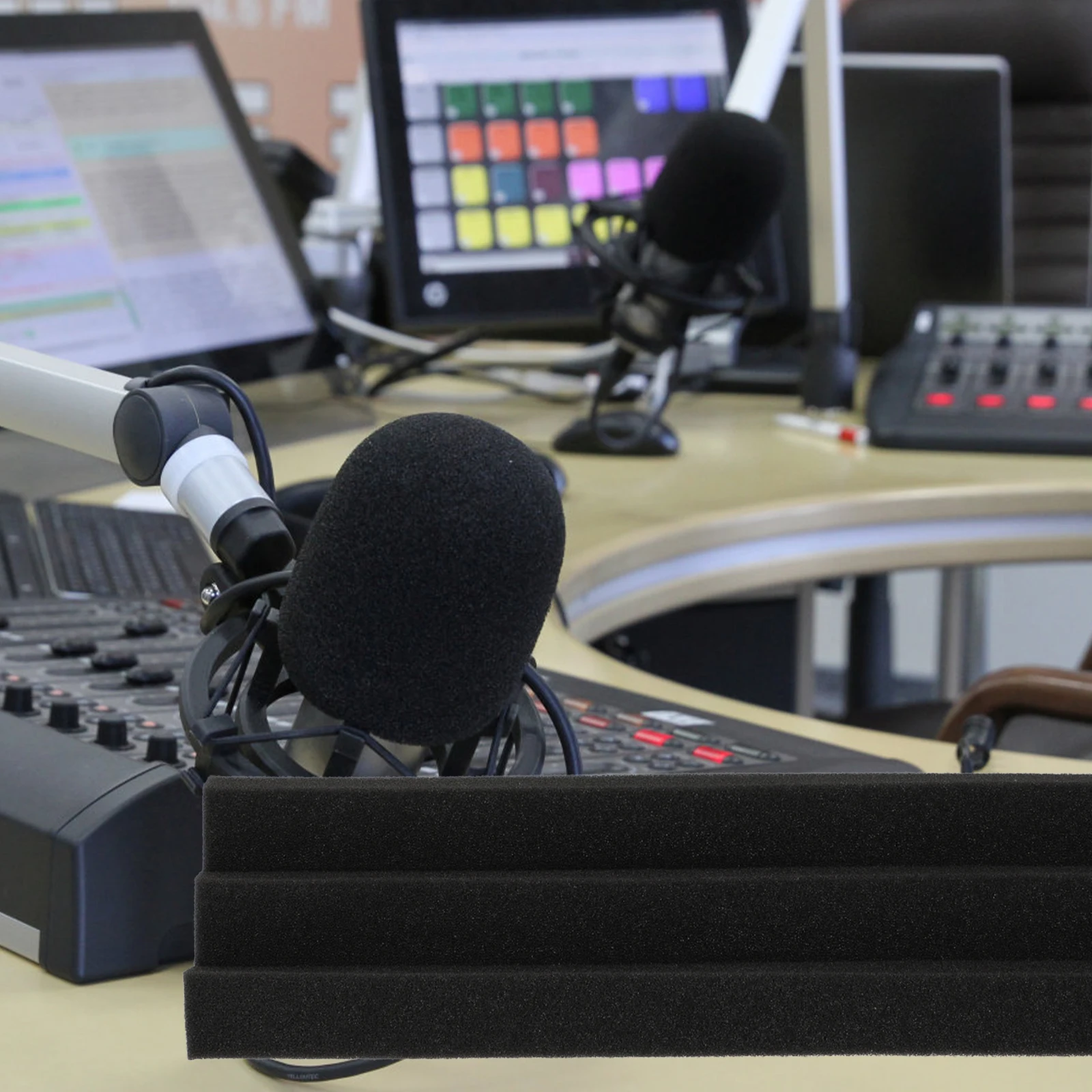 

4pcs Sound Absorbing Panels Black Wedge Acoustic Sponge For Studio Wall Ceiling Noise Reduction Foam