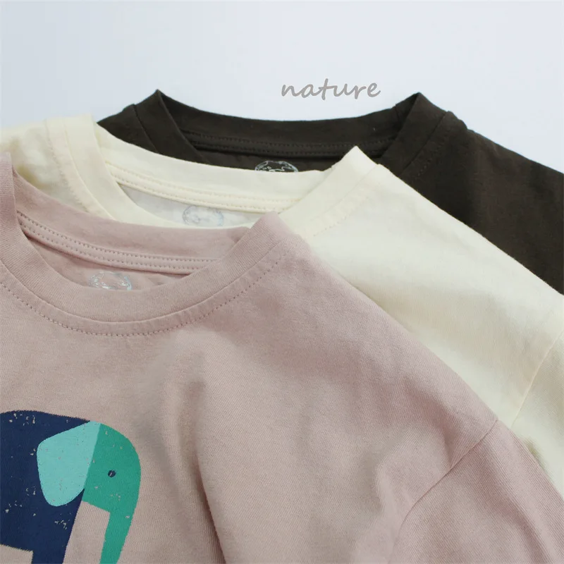 Long-sleeved T-shirt Base Layer Top Autumn Boys Grils Children Korean Printing Cartoon Loose Casual Fashionable Comfortable