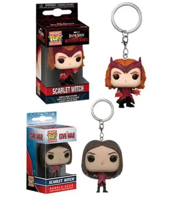 Funko Pop Marvel Scarlet Witch Doctor Strange Keychain Pendant Action Toy Figures Pocket Pop Keychain Collection Model Gift Toys view 2