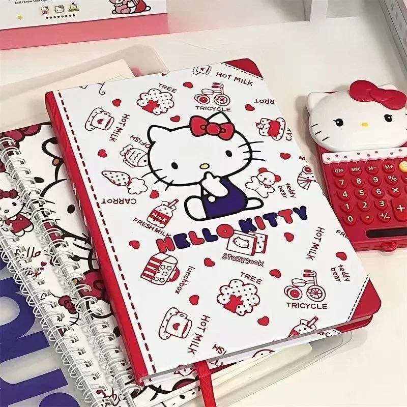 

Sanrio Hello Kitty Notebook Cute Cartoon Anime KT Cat Kawaii Diary Student Learning Supplies Office Supplies Holiday Gifts