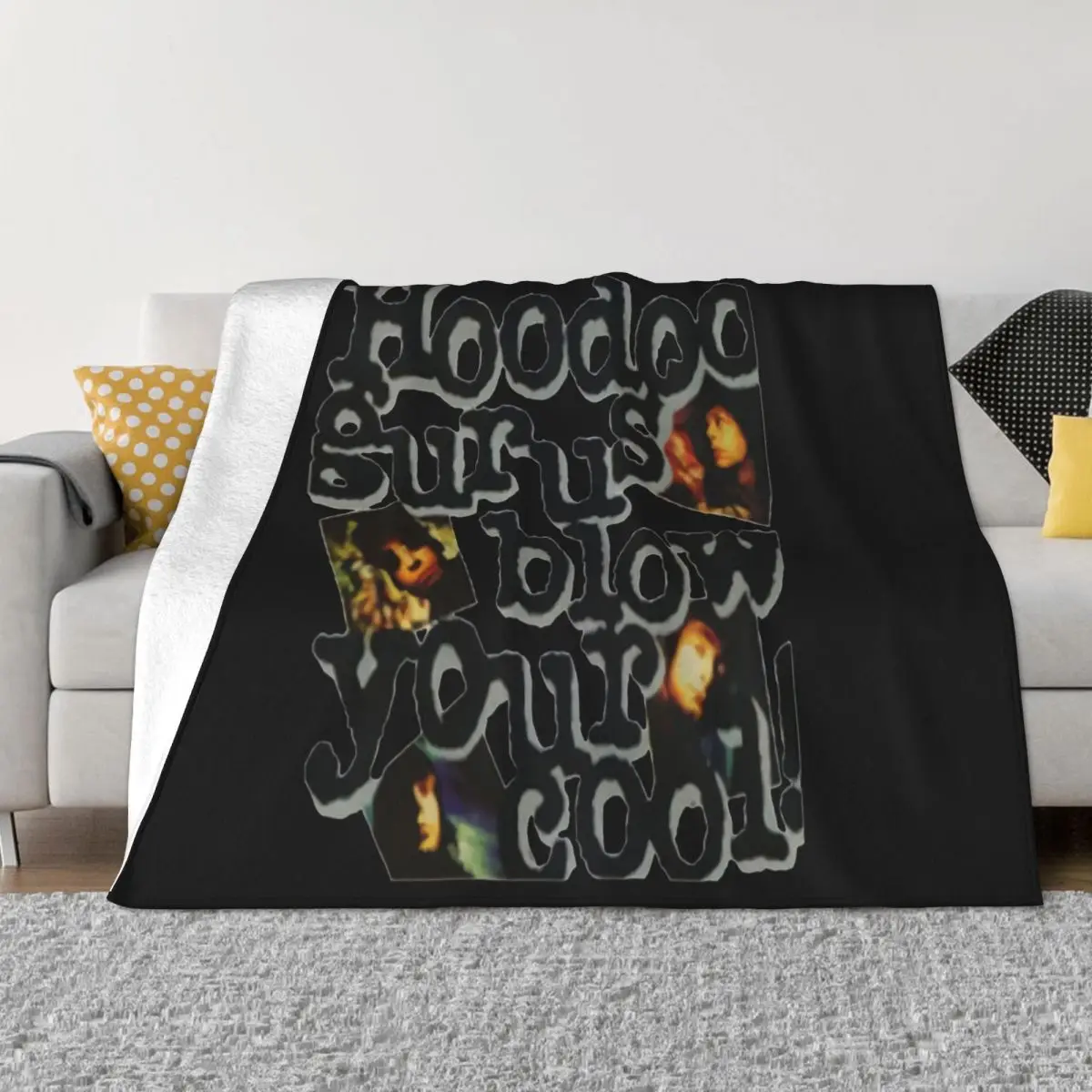 New Hoodoo Gurus Blow Your Cool Rock Band Mens White Size S To 3Xl Youth Street Style Adult Vintage Throw Blanket