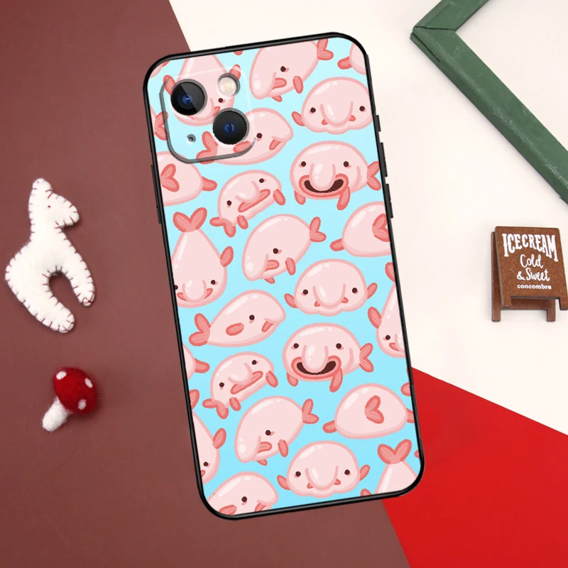 Blobfish Phone Case For iPhone 16 11 12 13 14 15 Pro Max Mini Cover For iPhone 16 XR X XS Max Plus