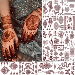1Pc Waterproof Henna Tattoo Stickers for Women Flower Instant Fake Tattoo for Hand Temporary Tattoos for Wedding Party Festival*
