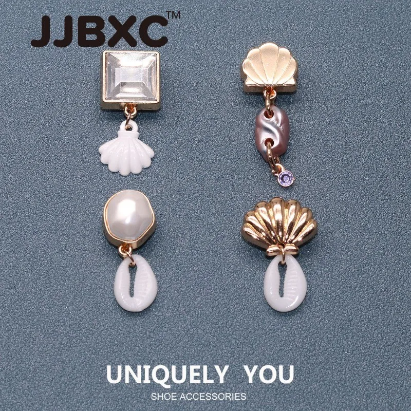

JJBXC CHARM Metal Shoe Buckle cross Shoe Jewelry Alloy Shell Pendant DIY Fashion Shoe Accessories