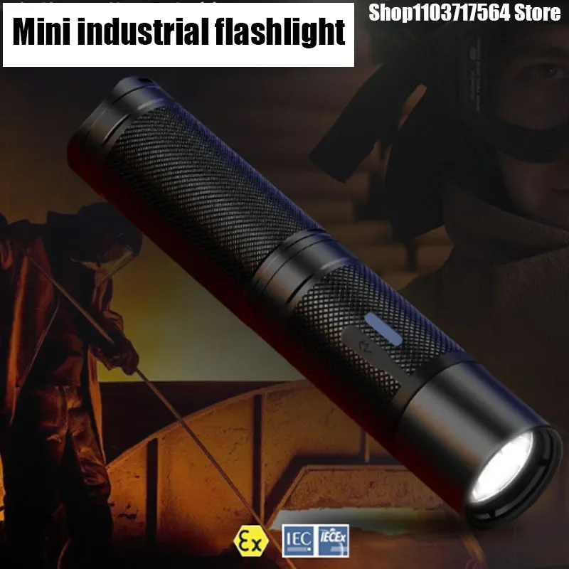 Metal outdoor miniature explosion-proof flashlight helmet wearing explosion-proof flashlight fire explosion-proof flashlight