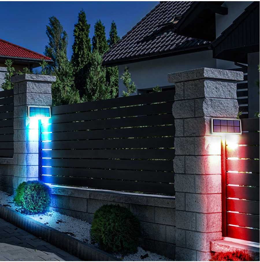 LED Step Lamp Stair Light Outdoor IP67 Waterproof Solar Light With Lens Anti-theft Design Decor Lighting For Garden Deck Path