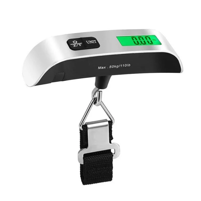 Portable Scale Digital LCD Display 110lb/50kg Electronic Luggage Hanging Suitcase Travel Weighs Baggage Bag Weight Balance Tool