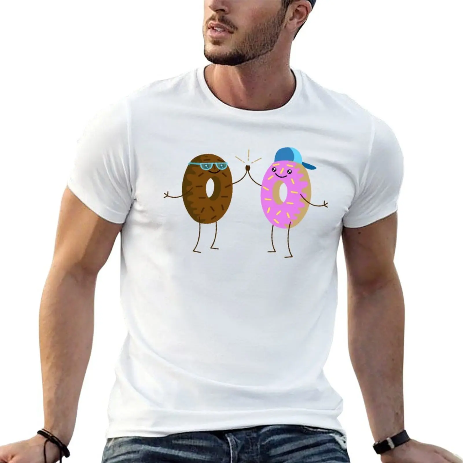 Bronuts High five Donut Bros T-Shirt customizeds shirts graphic tee designer t shirt men