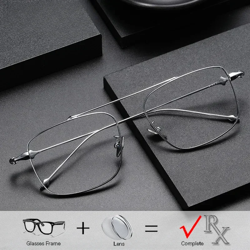 

Square Titanium 1.74 Bifocal Glasses Men Multifocal Optical Progressive Eyeglasses Photochromic Doctor With Prescription Eyewear