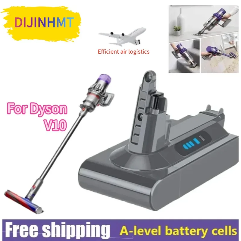 

V10 SV12 Rechargeable Battery 25.2V 28000mAh Battery For Dyson V10 Absolute Replaceable Fluffy Cyclone Vacuum Cleaner Battery