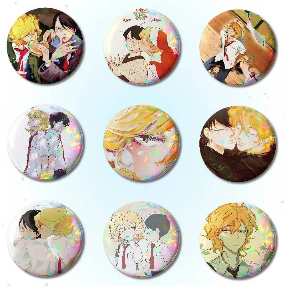 D-Doukyuuseis Art Badges Round Brooch Cute Cartoon Idol Cosplay Badges DIY Backpack Clothing Jewelry Pins