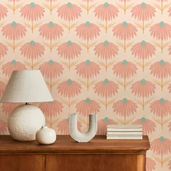 American Vintage Floral Wallpaper Peel and Stick Boho Flower Contact Paper Retro Self Adhesive Removable Daisy Wall Mural Decor