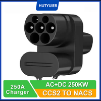 HUTYUIER  CCS2 to Tesla EV charging adapter AC+DC 250A 1000V EV DC Charging  CCS2 to Tesla Converter DC+AC combination