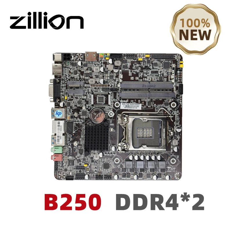 

Zillion B250 Mini ITX Motherboard LGA 1151 Dual Channel DDR4 Support Core i3/i5/i7 Pentium Celeron 6/7/8/9th Gen CPU Brand New