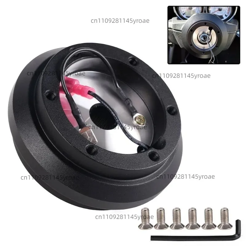 Applicable for Honda Prelude 87-91 Model 190H Steering Wheel Short Hub Adapter Black Replacement Automobile Interior Parts view 2