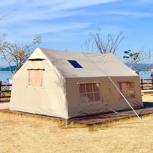 

Two Rooms 17.2 Inflatable House Outdoor Family Camping Waterproof Air Tent
