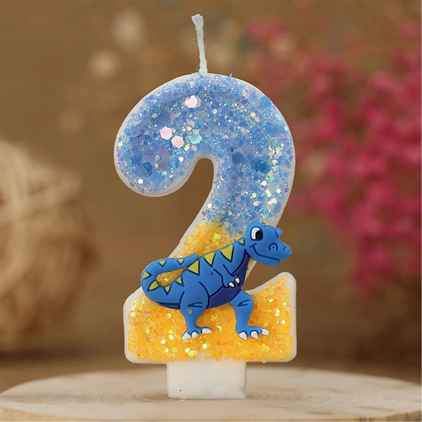0-9Cute Dinosaur Candle Birthday Candles Number Happy Birthday Candle for Party Wedding Cake Decoration Supplies Birthday Candle