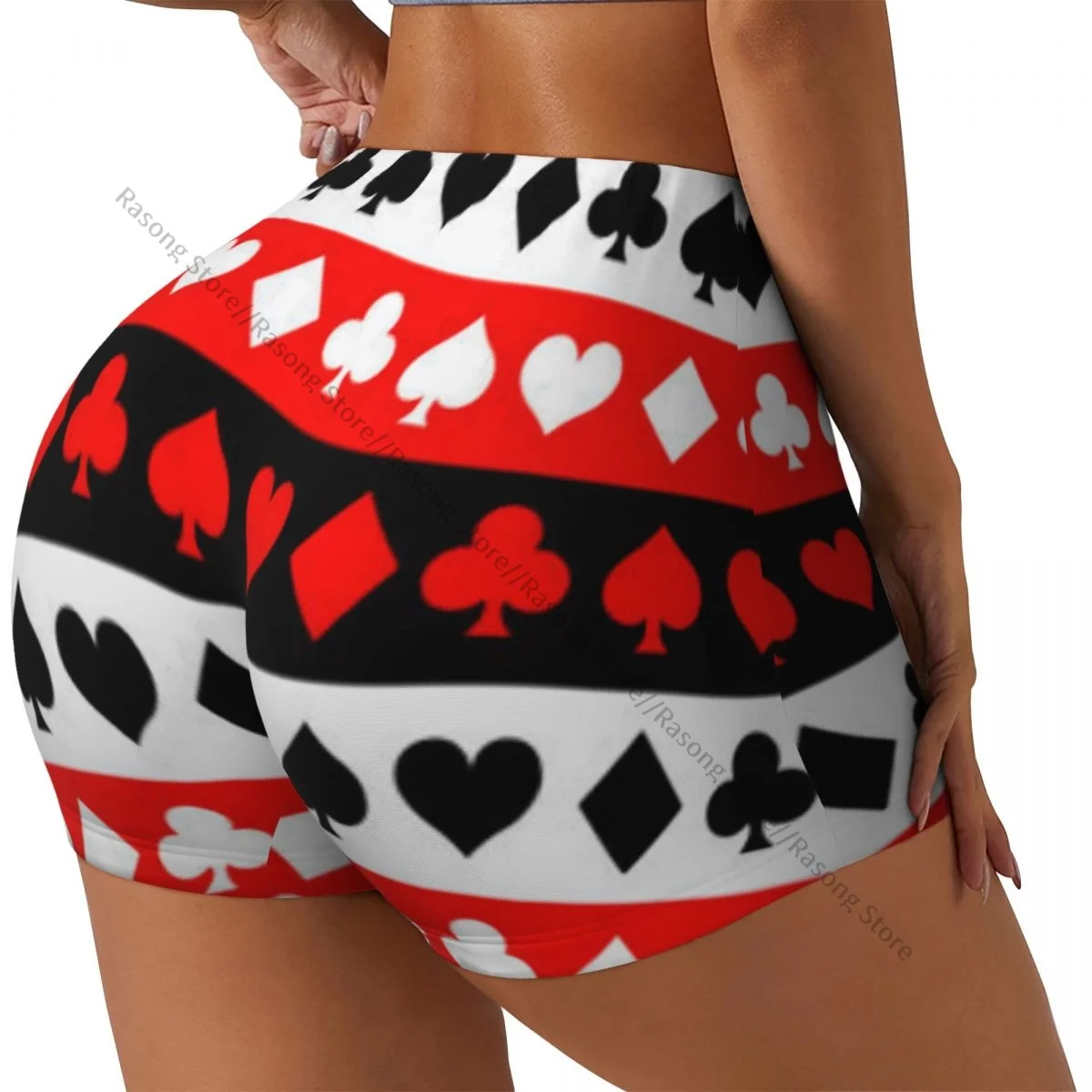 Pantaloncini da yoga Poker e Jack Simboli da donna Biker Leggings sportivi da allenamento elastici attillati Abbigliamento sportivo